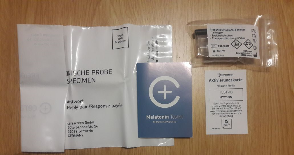 Melatonin Test Cerascreen Inhalt des Kits
